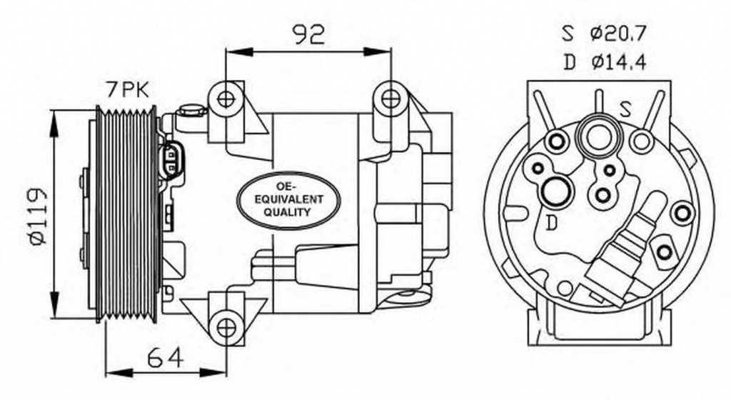 Compresor clima RENAULT Scenic I JA0 1 NRF 32424