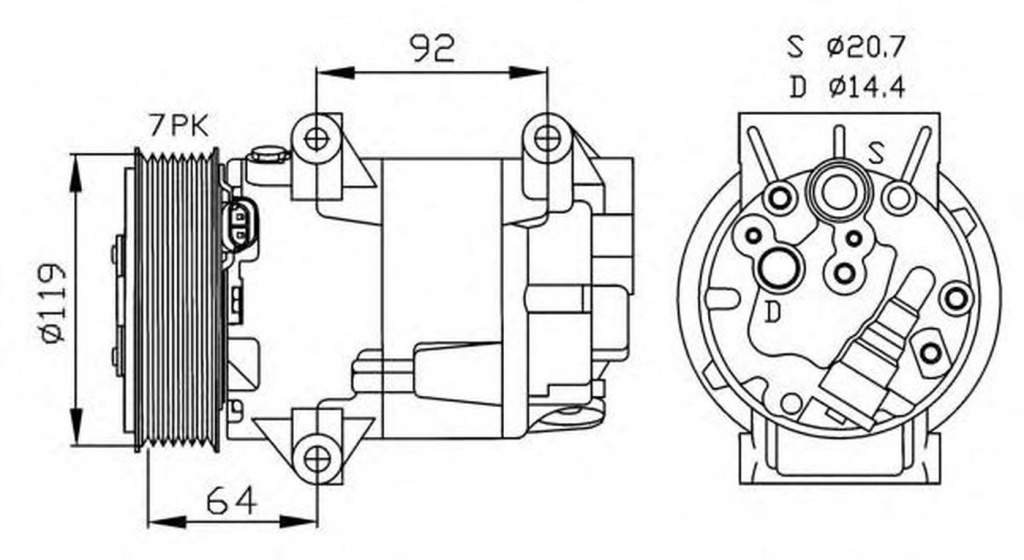 Compresor clima RENAULT Scenic I JA0 1 NRF 32424G