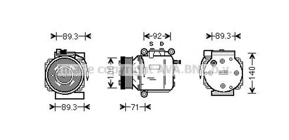 Compresor clima SAAB 9-3 Cabriolet YS3D AVA SBK053