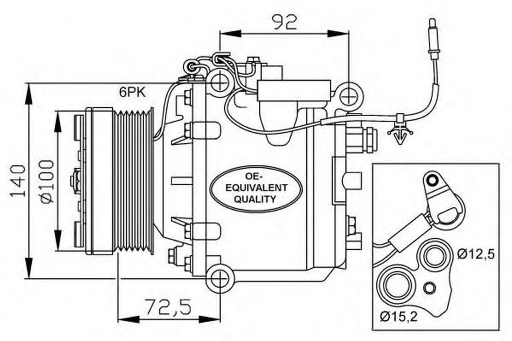 Compresor clima SAAB 9-3 Cabriolet YS3D NRF 32165
