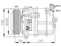 Compresor clima SAAB 9-3 Cabriolet YS3F NRF 32117G
