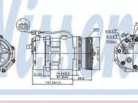 Compresor clima SEAT ALHAMBRA 7V8 7V9 NISSENS 89025 PieseDeTop