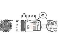 Compresor clima SEAT ALHAMBRA 7V8 7V9 VAN WEZEL 1800K321