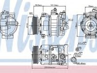 Compresor clima SKODA SUPERB combi 3T5 NISSENS 89020