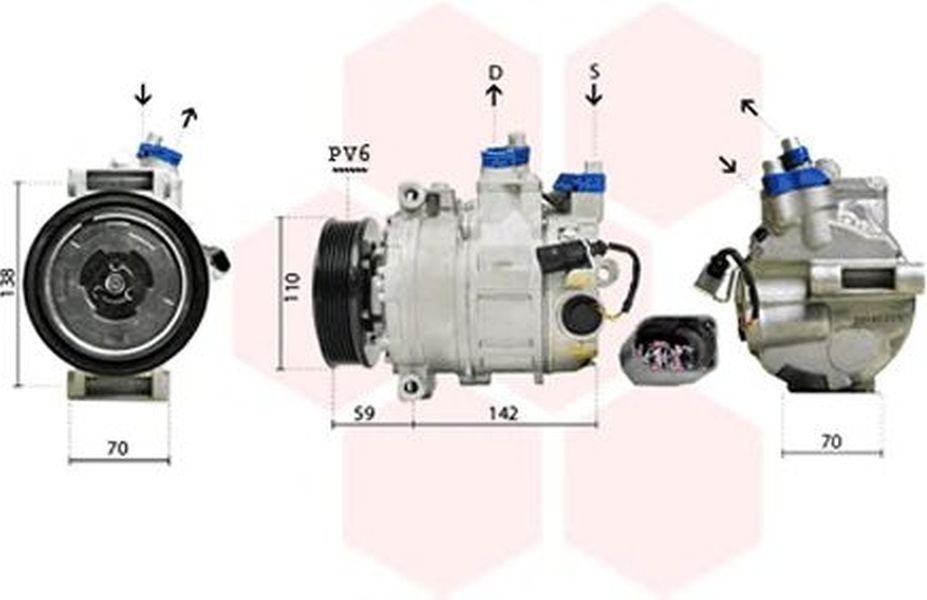 Compresor clima SKODA SUPERB combi 3T5 VAN WEZEL 0300K029