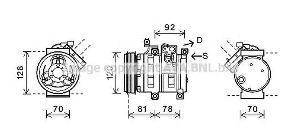 Compresor clima SSANGYONG ACTYON I AVA DWK099