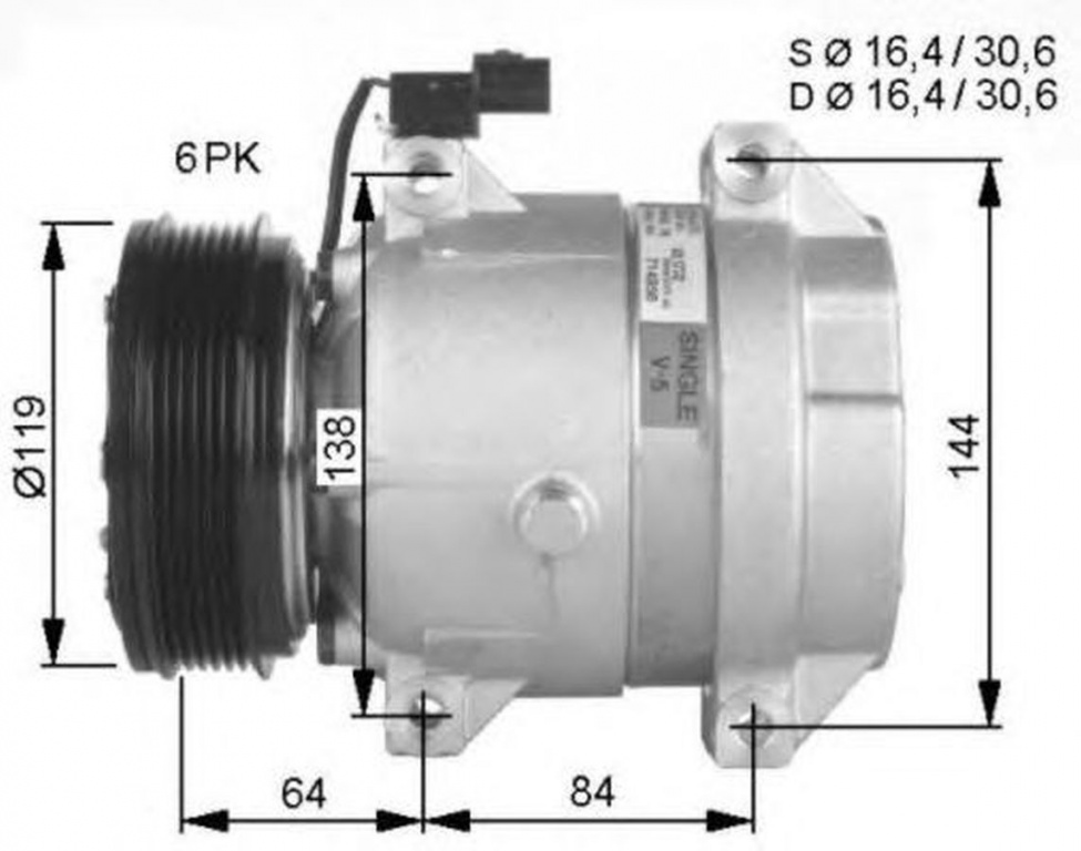 Compresor clima SSANGYONG REXTON GAB NRF 32483G