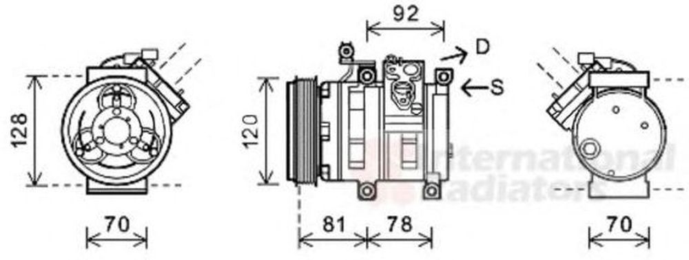 Compresor clima SSANGYONG REXTON GAB VAN WEZEL 8100K099