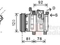 Compresor clima SSANGYONG REXTON GAB VAN WEZEL 8100K099