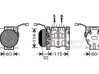 Compresor clima SUZUKI LIANA combi ER VAN WEZEL 5200K110