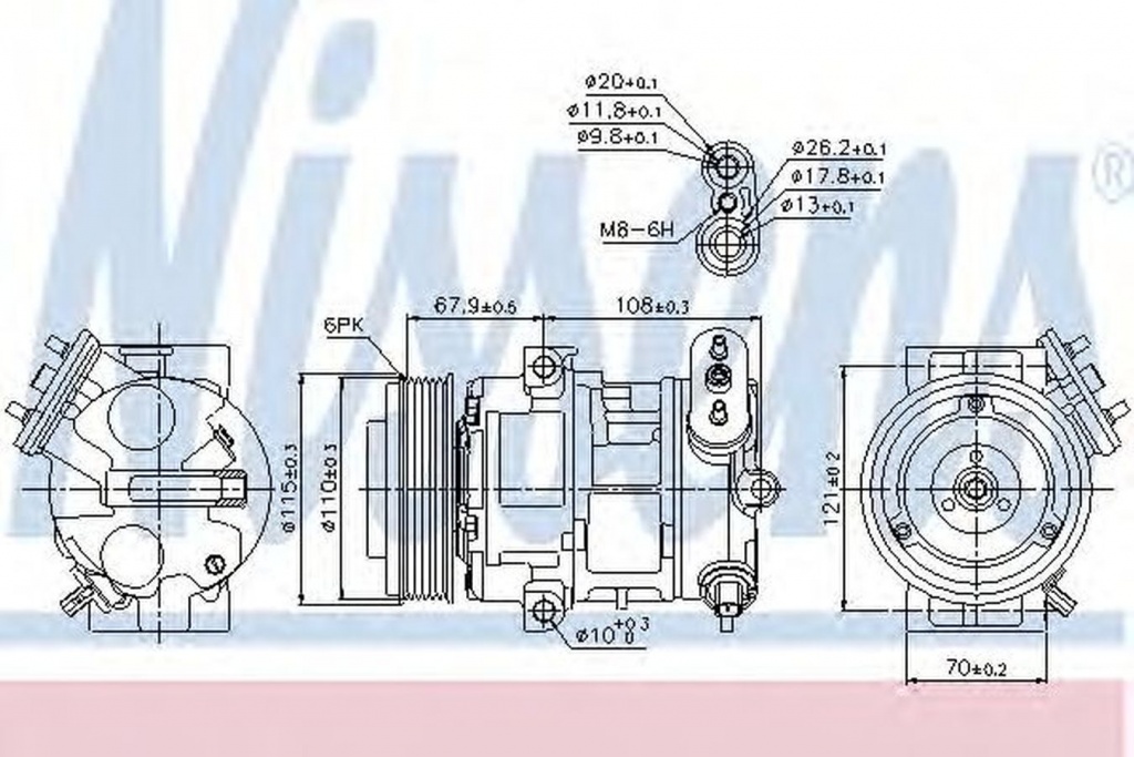 Compresor clima SUZUKI SWIFT III MZ EZ NISSENS 89126