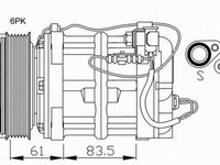 Compresor clima VOLVO C70 I Cabriolet NRF 32108G