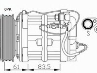 Compresor clima VOLVO S80 I TS XY NRF 32108G