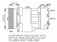 Compresor clima VW CADDY II caroserie 9K9A NRF 32033G