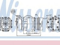 Compresor clima VW GOLF III Cabriolet 1E7 NISSENS 89040