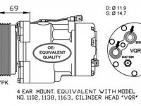 Compresor clima VW GOLF III Variant 1H5 NRF 32228