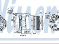 Compresor clima VW GOLF IV Variant 1J5 NISSENS 89025 PieseDeTop