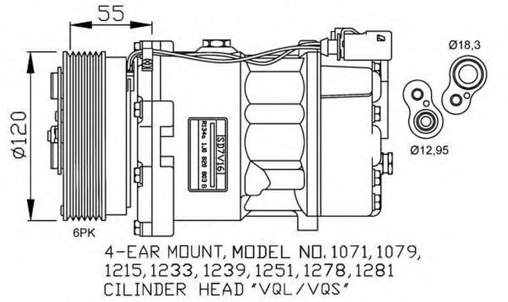 Compresor clima VW GOLF IV Variant 1J5 NRF 32206G