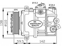 Compresor clima VW GOLF V Variant 1K5 NRF 32147