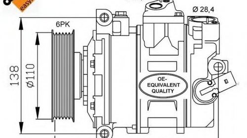 Compresor clima VW GOLF VII combi BA5 NRF 321