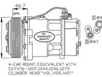 Compresor clima VW LT 28-46 II platou sasiu 2DC 2DF 2DG 2DL 2DM NRF 32168