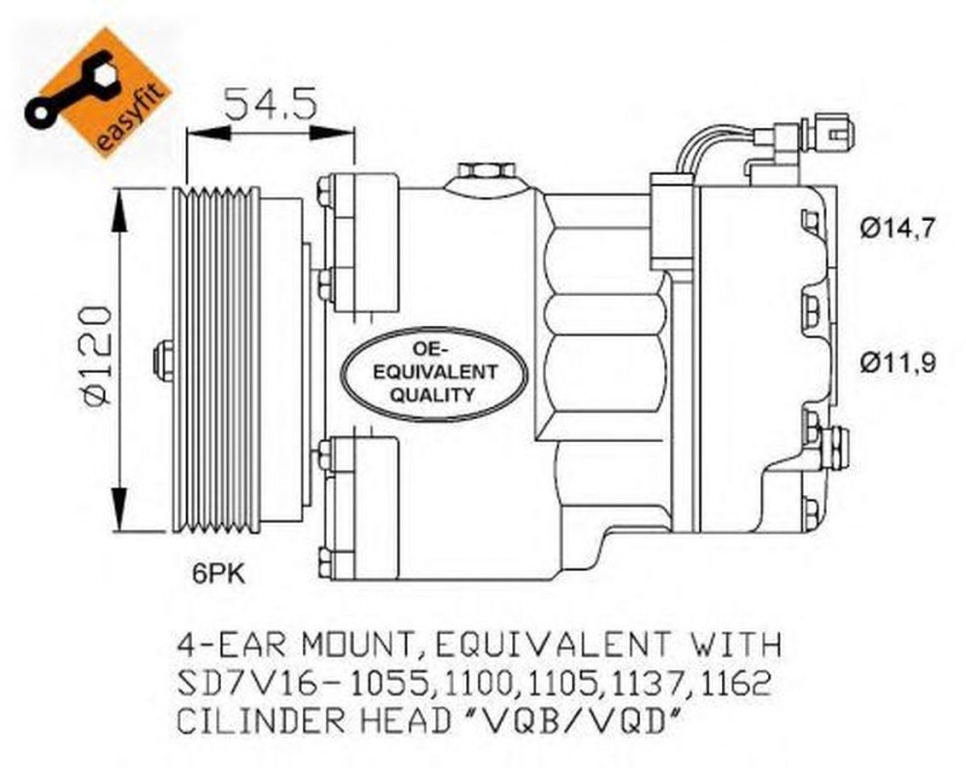 Compresor clima VW PASSAT Variant 3A5 35I NRF 3203