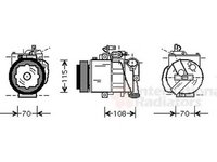 Compresor clima VW POLO 9N VAN WEZEL 5800K064