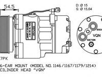 Compresor clima VW TRANSPORTER IV bus 70XB 70XC 7DB 7DW 7DK NRF 32056G