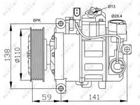 Compresor climatizare 32229 NRF pentru Audi A4