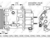 Compresor climatizare 32772 NRF pentru Peugeot 307 CitroEn C4 Peugeot 308