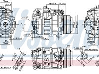 Compresor climatizare 890218 NISSENS pentru Bmw Seria 6 Bmw X5 Bmw Seria 5 Bmw X6