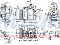 Compresor climatizare 890322 NISSENS pentru Mercedes-benz E-class Mercedes-benz Clk Mercedes-benz C-class Mercedes-benz Slk Mercedes-benz Clc-class