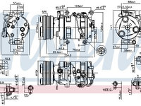 Compresor climatizare 89550 NISSENS pentru Mazda 3 Mazda Axela Mazda 5