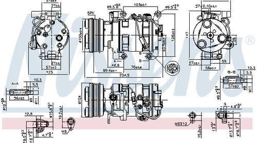 Compresor climatizare 89550 NISSENS pentru Ma