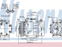 Compresor, climatizare ALFA ROMEO 156 Sportwagon (932) (2000 - 2006) NISSENS 89120 piesa NOUA