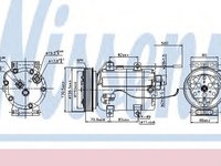 Compresor, climatizare AUDI A4 (8D2, B5) (1994 - 2001) NISSENS 89101 piesa NOUA