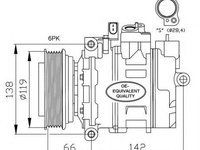 Compresor, climatizare AUDI A4 (8D2, B5) (1994 - 2001) NRF 32111 piesa NOUA