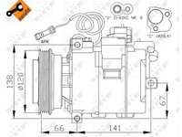 Compresor climatizare Audi A4 (8d2, B5), A6 (4b2, C5), Skoda Superb (3u4), Vw Passat (3b2/3b3) Nrf 32104