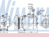 Compresor, climatizare AUDI A4 Avant (8D5, B5) (1994 - 2001) NISSENS 89027