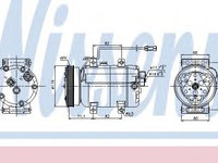 Compresor, climatizare AUDI A4 Avant (8D5, B5) (1994 - 2001) NISSENS 89029