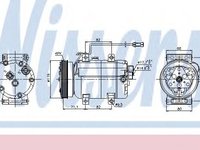 Compresor, climatizare AUDI A4 Avant (8D5, B5) (1994 - 2001) NISSENS 89029 piesa NOUA