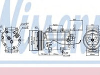 Compresor, climatizare AUDI A6 (4A, C4) (1994 - 1997) NISSENS 89101 piesa NOUA