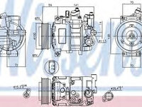 Compresor, climatizare AUDI A6 Avant (4G5, C7, 4GD) (2011 - 2020) NISSENS 89052