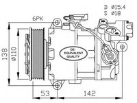 Compresor, climatizare BMW 3 Touring (E91) (2005 - 2012) NRF 32463