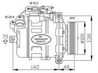 Compresor, climatizare BMW 5 (E60) (2003 - 2010) NRF 32433