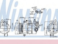 Compresor, climatizare BMW Seria 1 (E87) (2003 - 2013) NISSENS 89086 piesa NOUA
