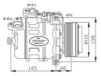 Compresor, climatizare BMW Seria 3 (E46) (1998 - 2005) NRF 32465 piesa NOUA