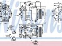 Compresor, climatizare BMW Seria 5 (E60) (2003 - 2010) NISSENS 89116 piesa NOUA