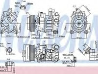 Compresor, climatizare BMW Seria 6 Cabriolet (F12) (2011 - 2016) NISSENS 890218 piesa NOUA