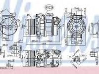 Compresor, climatizare BMW Seria 7 (F01, F02, F03, F04) (2008 - 2015) NISSENS 89595 piesa NOUA